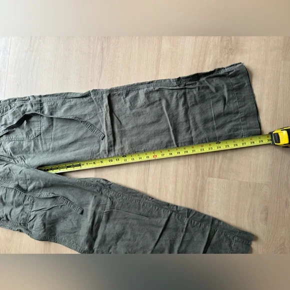 GAP Olive Green Linen/Cotton Pant (Size 6) - Picture 8 of 8